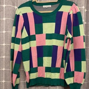 Michelle McDowell Colorful Geometric Women's Sweater size large